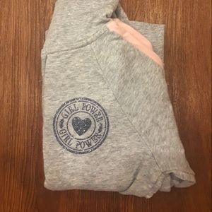 Grey hoodie with pink stripes on sleeves - Children's Place